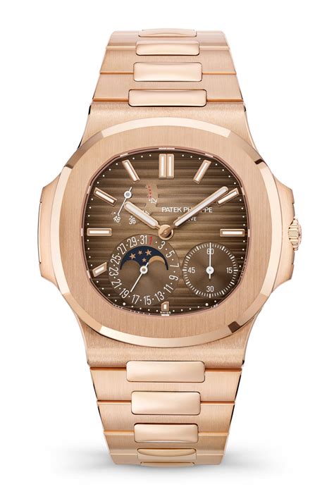 rose gold and white patek philippe nautilus